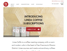 Tablet Screenshot of lineacaffe.com